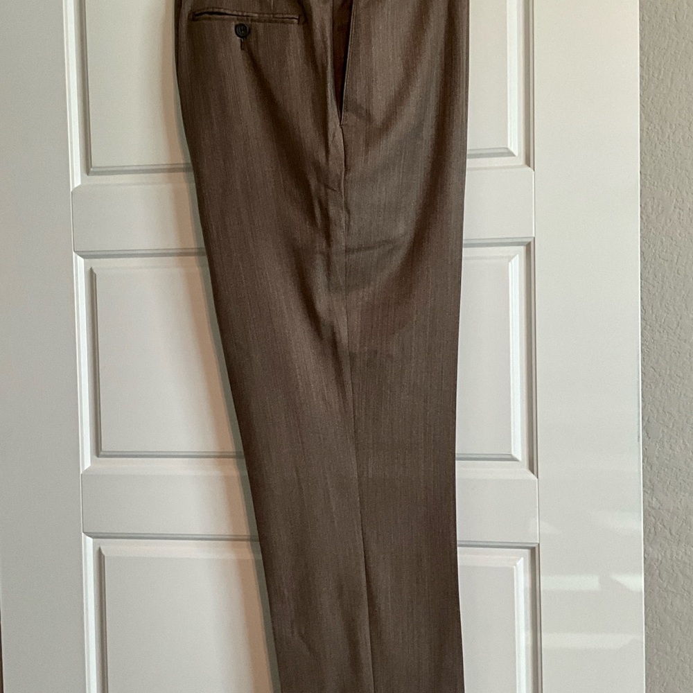 JB Britches Torino Khaki Wool Blend Trousers